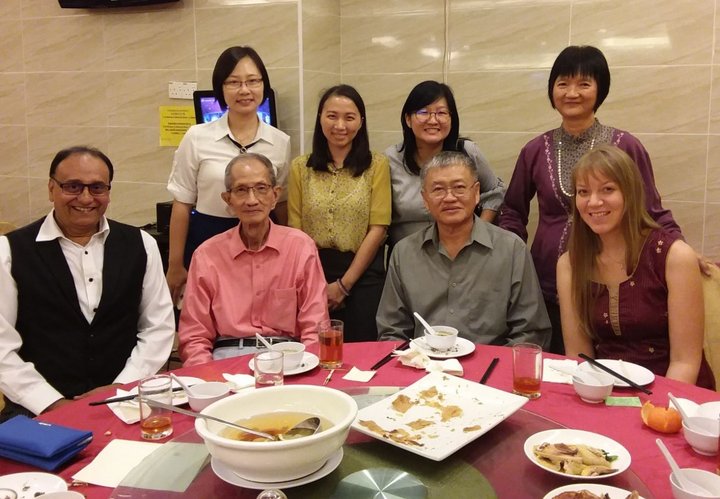 Professor Chin celebrates with former students, colleagues and friends during a traditional Chinese New Year Lunch in 2018. Credit: Universiti Putra Malaysia