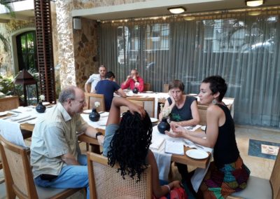 From left to right: Michael Peters, Jessica Mukiri, An Notenbaert and Sabine Doxchamps. Photo: J Waldock (CIAT)