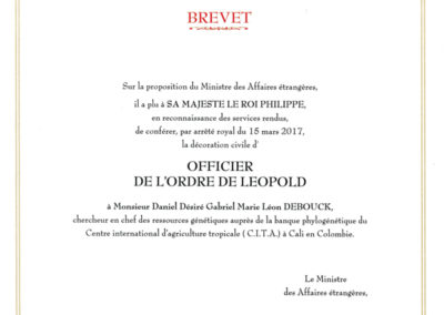 Diploma del Reino de Bélgica