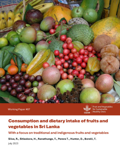Consumption and dietary intake of fruits and vegetables in Sri Lanka ...