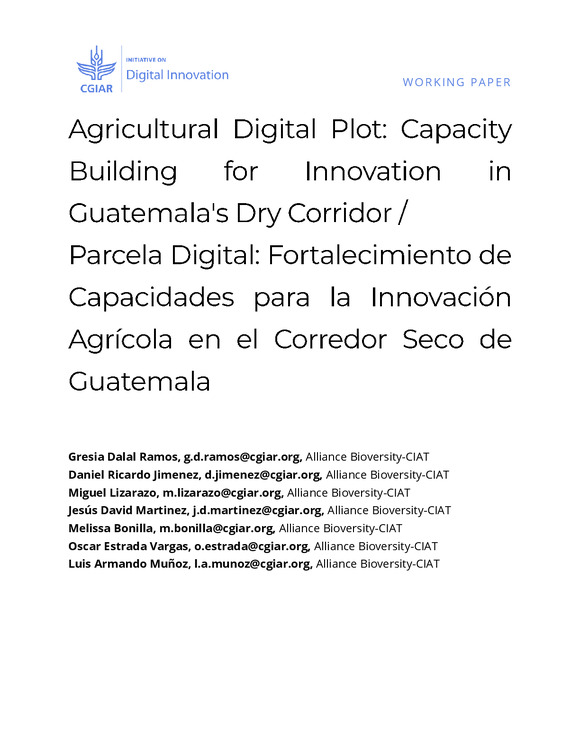 Digital Oplot Agricultural digital plot: Capacity building for innovation in ...