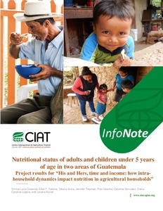 Nutritional status of adults and children under 5 years of age in two areas of Guatemala Project results for “His and Hers, time and income: how intra-household dynamics impact nutrition in agricultural households”.