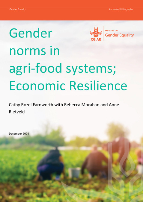 Gender norms in agri-food systems: Economic resilience | Alliance ...