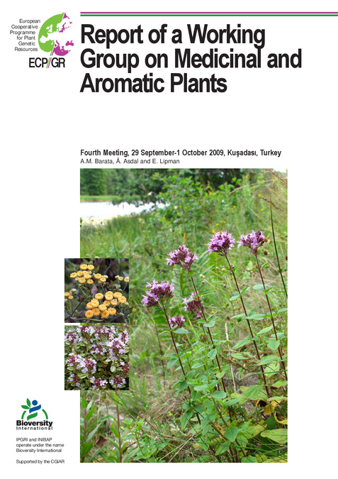 Report of a Working Group on Medicinal and Aromatic Plants: Fourth meeting, 29 September-1 October 2009, Kusadasi, Turkey