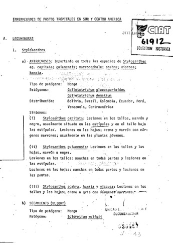 Enfermedades de pastos tropicales en sur y centro América