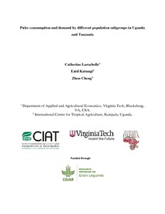 Pulse consumption and demand by different population subgroups in Uganda and Tanzania