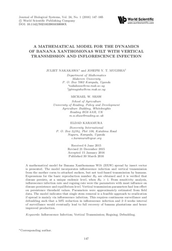 A mathematical model for the dynamics of banana Xanthomonas Wilt with vertical transmission and inflorescence infection