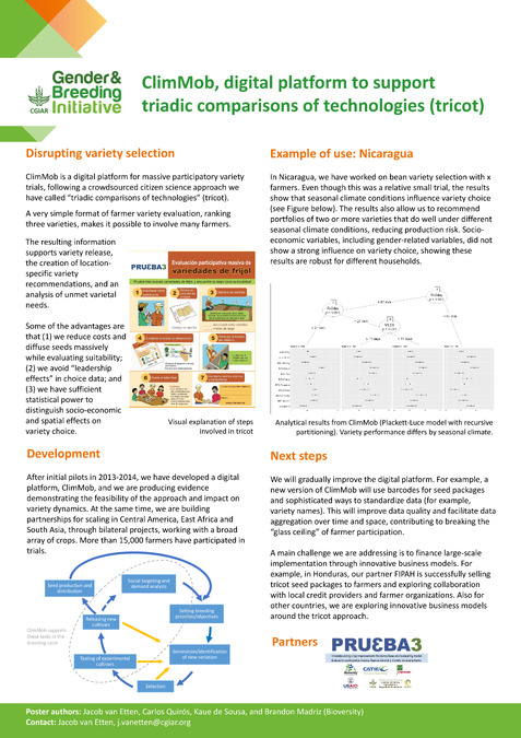 ClimMob, digital platform to support triadic comparisons of technologies