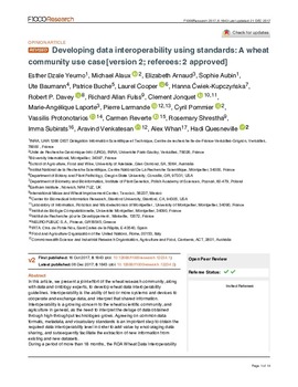Developing data interoperability using standards: A wheat community use case
