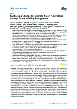 Facilitating Change for Climate-Smart Agriculture through Science-Policy Engagement