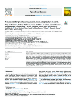 A framework for priority-setting in climate smart agriculture research