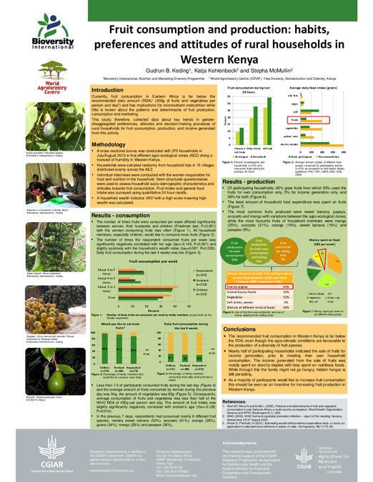 Fruit consumption and production: habits, preferences and attitudes of rural households in Western Kenya