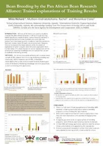 Bean breeding by the Pan African Bean Research Alliance: Trainer explanations of training Results