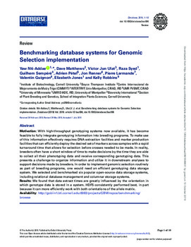 Benchmarking database systems for Genomic Selection implementation
