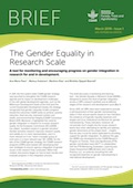 The Gender Equality in Research Scale: A tool for monitoring and encouraging progress on gender integration in research for and in development
