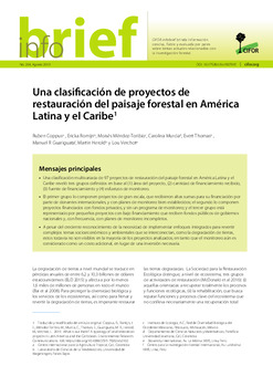 Una clasificaci&oacute;n de proyectos de restauraci&oacute;n del paisaje forestal en Am&eacute;rica Latina y el Caribe