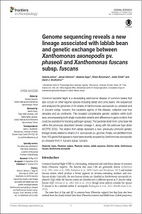 Genome sequencing reveals a new lineage associated with lablab bean and genetic exchange between Xanthomonas axonopodis pv. phaseoli and Xanthomonas fuscans subsp. fuscans