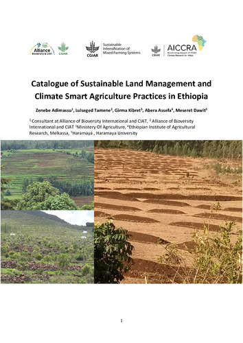Catalogue of sustainable land management and climate smart agriculture ...