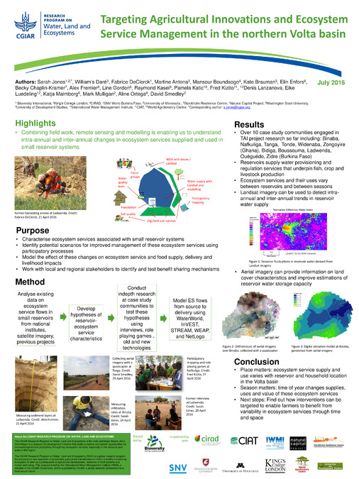 Targeting agricultural innovations and ecosystem service management in the northern Volta basin