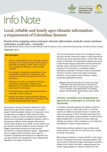 Local, reliable and timely agro-climatic information: a requirement of Colombian farmers