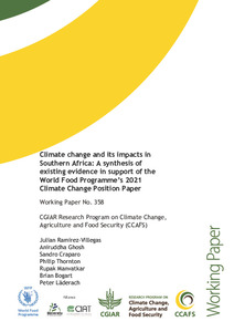 Climate change and its impacts in Southern Africa: A synthesis of existing evidence in support of the World Food Programme’s 2021 Climate Change Position Paper