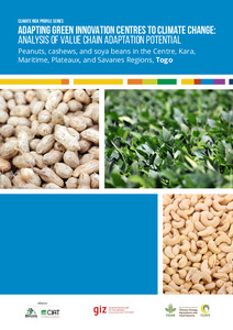 Adapting Green Innovation Centres to climate change: analysis of value chain adaptation potential. Peanuts, cashews, and soya beans in the Centre, Kara, Maritime, Plateaux, and Savanes Regions, Togo