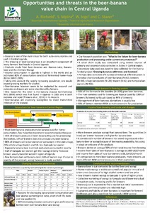 Opportunities and threats in the beer-banana value chain in Central Uganda