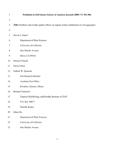 Fertilizer and residue quality effects on organic matter stabilization in soil aggregates