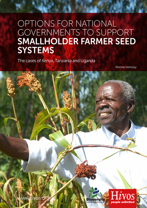 Options for national governments to support smallholder farmer seed systems: The cases of Kenya, Tanzania, and Uganda.