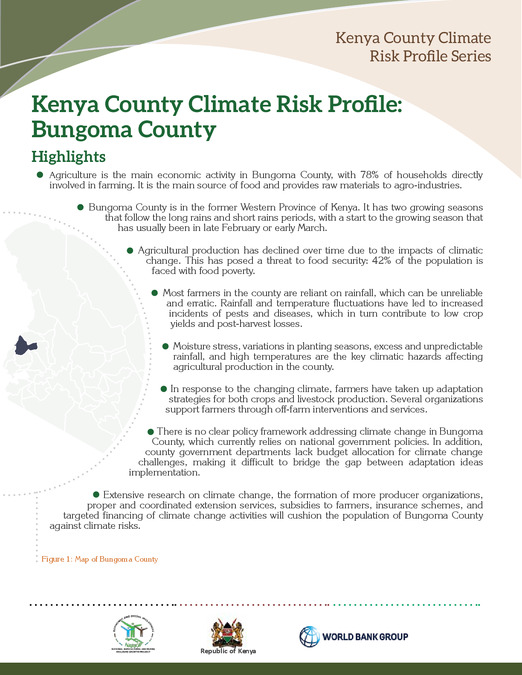 Kenya County Climate Risk Profile: Bungoma County