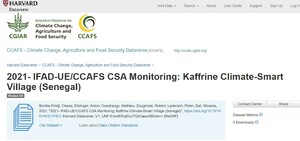 2021- IFAD-UE/CCAFS CSA Monitoring: Kaffrine Climate-Smart Village (Senegal)
