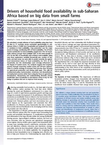 Drivers of household food availability in sub-Saharan Africa based on big data from small farms