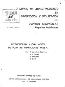 Introducción y evaluación de plantas forrajeras fase-1