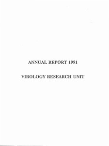 Virology Research Unit Annual Report : 1991