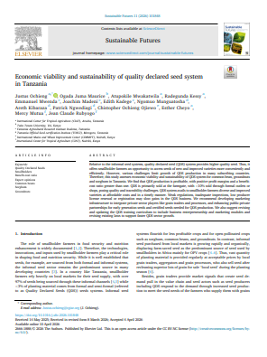 Economic viability and sustainability of quality declared seed system  in Tanzania