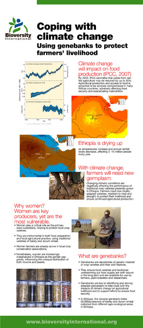 Coping with climate change. Using genebanks to protect farmers' livelihoods