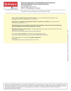 Smart Investments in Sustainable Food Production: Revisiting Mixed Crop-Livestock Systems