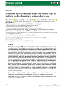 Metabolite database for root, tuber, and banana crops to facilitate modern breeding in understudied crops