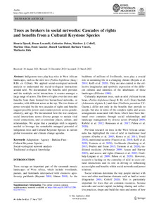Trees as brokers in social networks: Cascades of rights and benefits from a Cultural Keystone Species