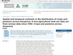 Spatial and temporal contrasts in the distribution of crops and pastures across Amazonia: A new agricultural land use data set from census data since 1950: Crops and pastures across Amazonia