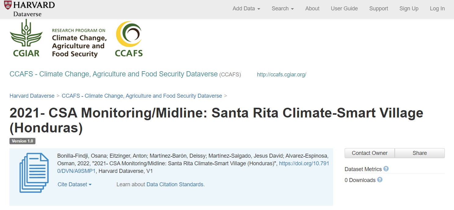2021- CSA Monitoring/Midline: Santa Rita Climate-Smart Village (Honduras)