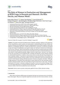 The Role of Women in Production and Management of RTB Crops in Rwanda and Burundi: Do Men Decide, and Women Work?