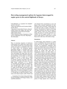 Forage legumes for improved fallows in agropastoral systems of subhumid West Africa. II. Green manure production and decomposition after incorporation into the soil