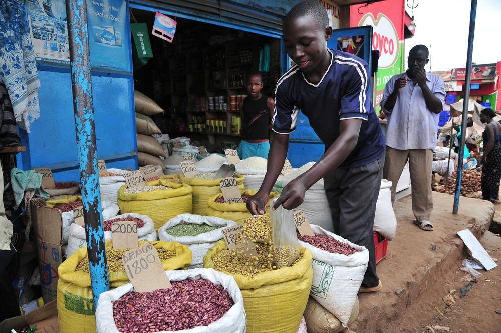 Bean market in Kampala Uganda