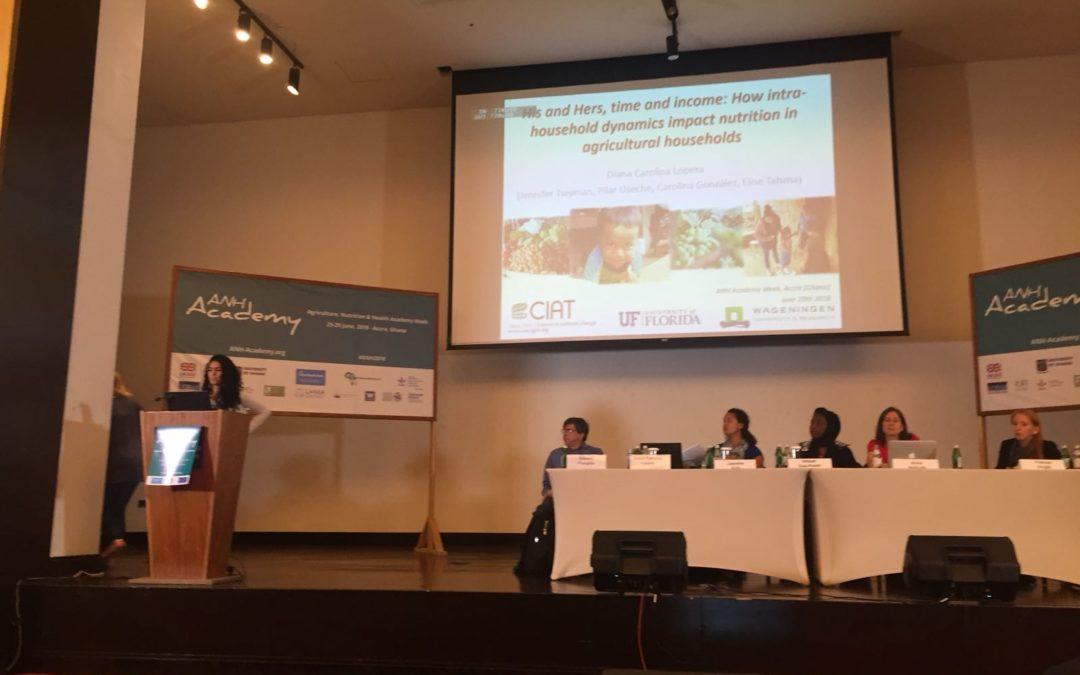 CIAT researchers presented during Agriculture, Nutrition & Health (ANH) Academy week