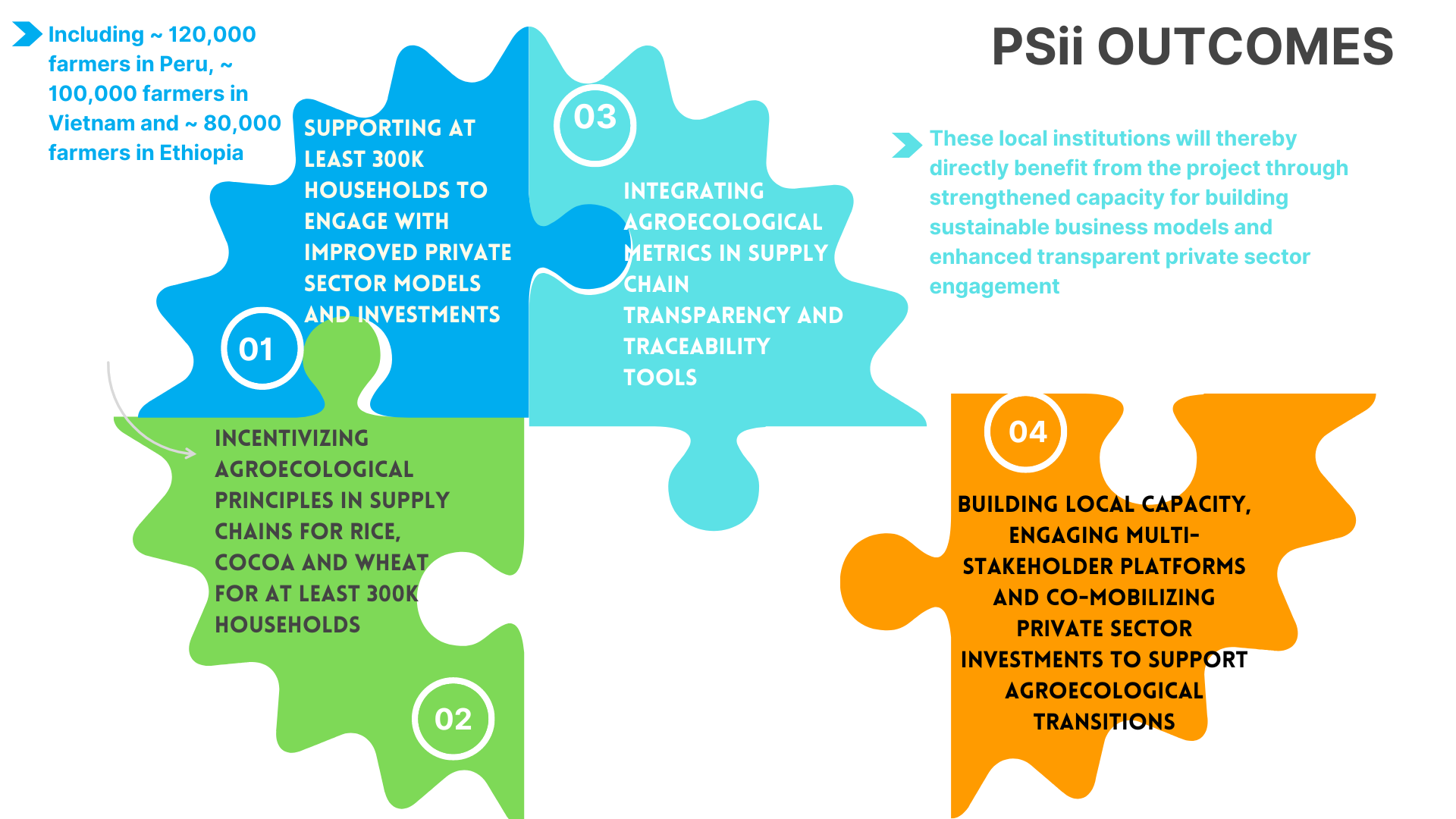 Expected outcomes from the Psii project