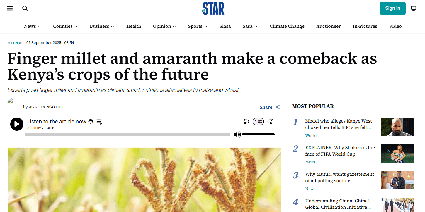 Alliance Social Media, Events, and News Coverage  - Annual Report 2025 - Alliance Bioversity International - CIAT - Africa news - Image 1