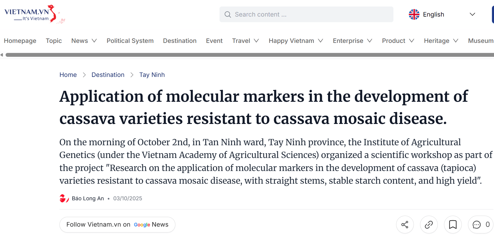 Alliance Social Media, Events, and News Coverage  - Annual Report 2025 - Alliance Bioversity International - CIAT - Asia news - Image 5