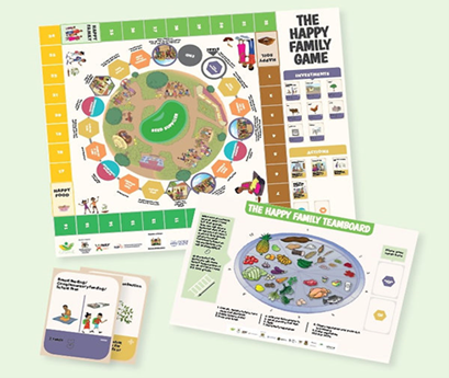 The Happy Family Board game for Agri-nutrition learning 