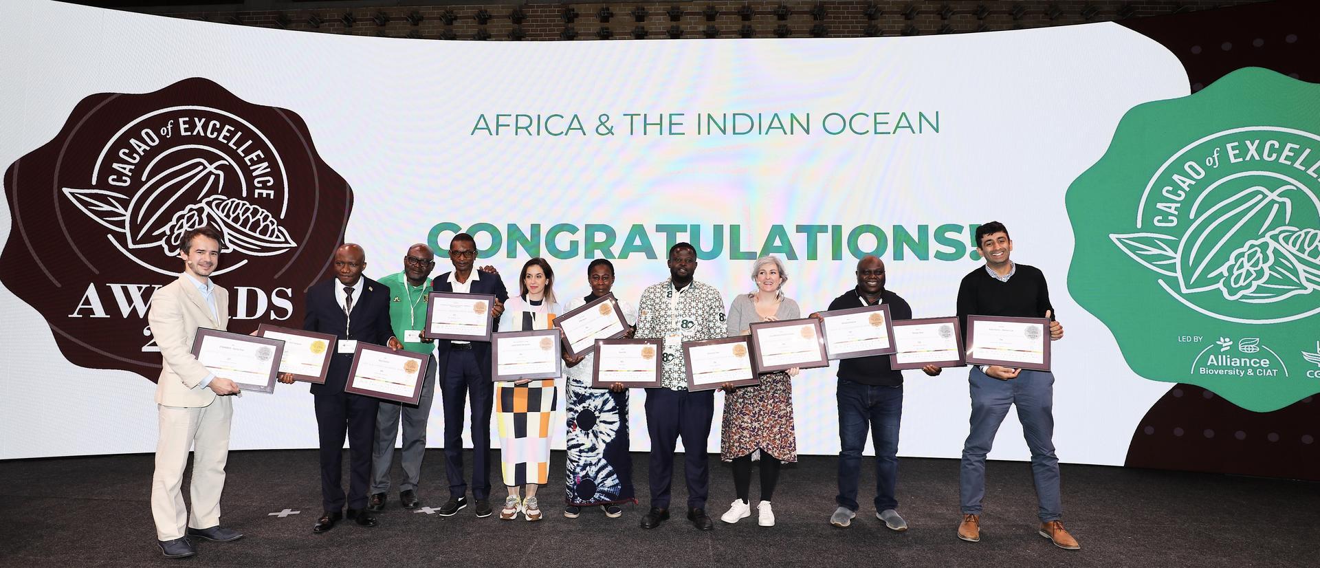Cacao of Excellence 2023 Award Winners Revealed - Alliance Bioversity International - CIAT - Africa Winners